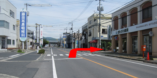 周辺道路からの順路-1